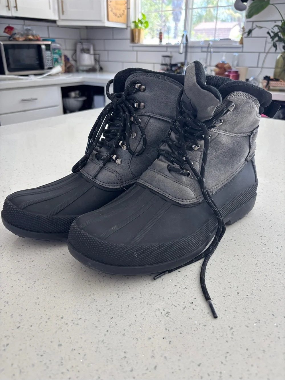 Denali Men's Waterproof Lace-Up Winter Boots - Black/Grey